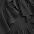 thumbnail image 6 of Women's Asymmetrical Ruffle Wrap Midi Skirts Flowy Western Cowgirl Skirts (Black XXL), 6 of 6