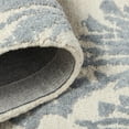 thumbnail image 6 of NICOLE MILLER NEW YORK Mod Damask Chambray Handcrafted Area Rug, 100% Wool Rug, Grey, 5'x7’, 6 of 9
