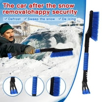 Huayishang Cleaning Brush Multifunctional Car Snow Sweeper Glass Defrost Scraper Snow De-Icing Brush Winter Snow Removal Tool Blue, Kitchen Essentials Clearance Sale Blue