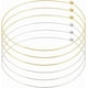 thumbnail image 1 of 6 collares de alambre de 2 colores para mujer, gargantillas de 14 cm (5,51 pulgadas), de metal dorado, abiertas, lisas., 1 of 5
