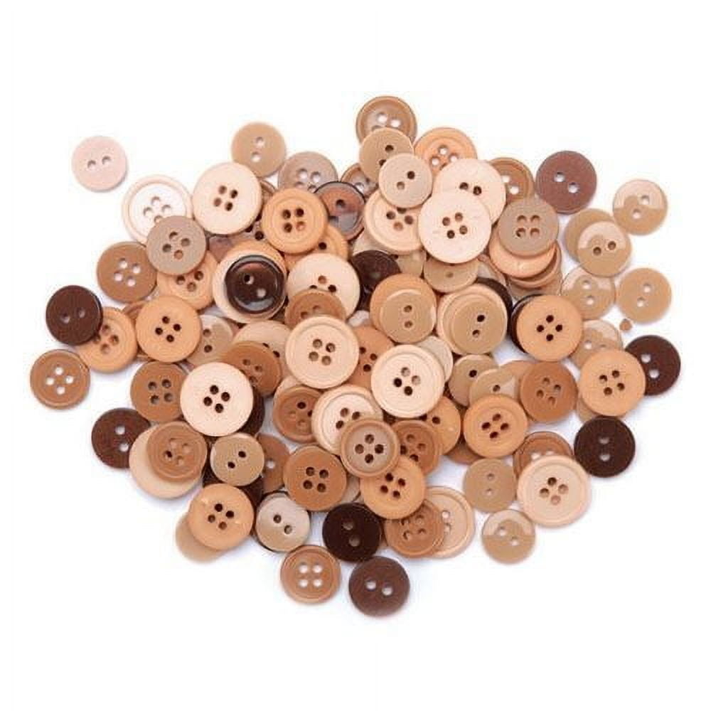 Favorite Findings Natural Round Sew Thru Buttons, 130 Count