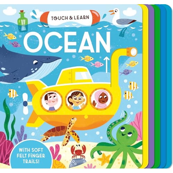 Pre-Owned Touch & Learn Touch & Learn: Ocean: With Colorful Felt to Touch and Feel, (Board Book)