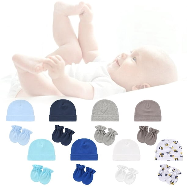 Anti-scratching Gloves Hat Set Newborn Mittens Warm Beanie Kit Shower Gifts heqiyong toy