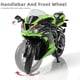 thumbnail image 3 of 1:12 Motorcycle Model Toy Compatible with Kawasaki Ninja ZX6R (Green), 3 of 5