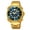 gold blue, variant on Men's Business Quartz Watch with Stainless Steel Strap, Luminous, Water Resistant