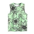 thumbnail image 3 of Hvot&aat Womens Flower Print Tank Tops Summer Casual Crew Neck Sleeveless T-Shirts Loose Fit Breathable Blouse, 3 of 3
