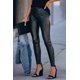 thumbnail image 2 of ABPHQTO Leggings negros de cintura alta de piel sintética para mujer, 2 of 5