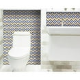thumbnail image 5 of HomeRoots 400185 4 x 4 in. Blue Yellow Zig Peel & Stick Tiles, 5 of 9
