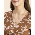 thumbnail image 4 of Moomaya Women Printed Viscose Dress, Long Sleeves V-neck Short Length Summer Dress, 4 of 8