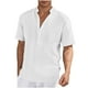 thumbnail image 2 of pstuiky camisetas de hombre, Camisa informal de manga corta con botones y ventilación para hombre camisetas de hombre m, 2 of 8