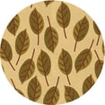 thumbnail image 1 of Ahgly Company Tapis d'Intérieur Ronds Lavables à la Machine de Style Transitionnel Jaune Orange, 6 Pieds Rond, 1 of 7