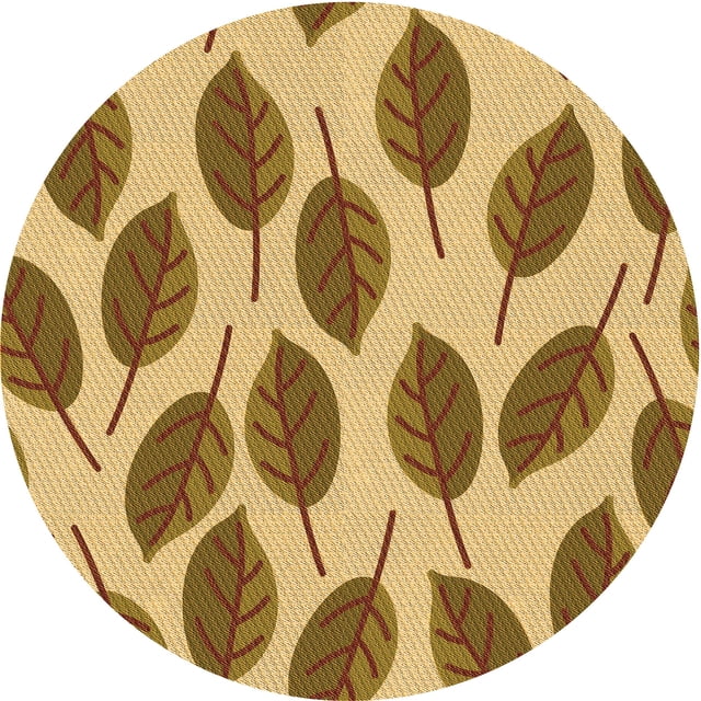 Ahgly Company Tapis d'Intérieur Ronds Lavables à la Machine de Style Transitionnel Jaune Orange, 6 Pieds Rond