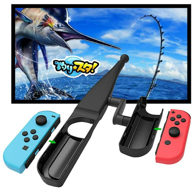 ABS Fishing Rod for Nintendo Switch Joy-con Controller Fishing Game Gamer