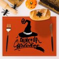 thumbnail image 5 of sruoe Halloween Placemats, Table Place Mats, Dining Mats, Heat Resistant Mats, Portable Washable Non-Slip Linen Place Mats, Pumpkin Ghost Pattern Decor, Mat for Holiday Party Decoration, 5 of 6