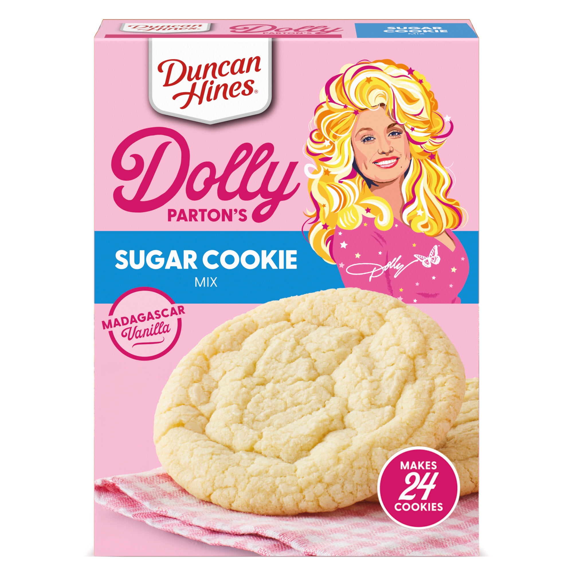 (2 pack) Duncan Hines Dolly Parton's Sugar Cookie Mix, 15.25 oz.