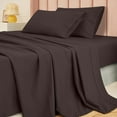 thumbnail image 1 of shiyou-Full Bamboo Sheets Set - Cooling Bedding Sheet Set - Breathable Bed Sheet Set with 16" Deep Pocket Design (4 Pieces, Full, Chololate), 1 of 4