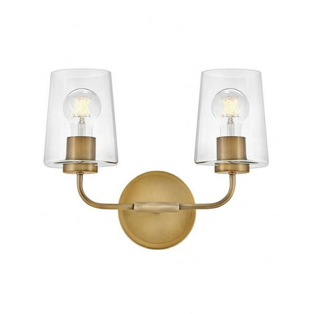 

853452HB-CL-Lark-Kline - 24W 2 LED Small Bath Vanity-11 Inches Tall and 14.25 Inches Wide-Heritage Brass Finish