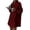 Burgundy, variant on Womens Long Button Down Shirts Baggy Long Sleeve Turn Down Collar Tunic Blouses Casual Solid Color Oversized Clothing Pink