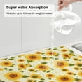 thumbnail image 5 of Sikiie European-style Pattern Sunflower Dish Drying Mat, Kitchen Counter Mat, Self Drying Mat for Kitchen Counter Dish Drying Pad ,for Dishes, Utensils, Pots and Pans（24" x 18"）, 5 of 7