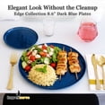 thumbnail image 2 of Impresserve 8" Edge Collection Disposable Dark Blue Plates - 10 Count, 2 of 10