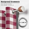 thumbnail image 5 of Outdoor Curtains for Patio Waterproof Wine Red Buffalo Check Plaid Indoor/Outdoor Curtain Tiebacks Farmhouse Style Privacy Sun Block Grommet Drapes for Pergolas Gazebo Porch 2 Panel 54x95 Inch, 5 of 9