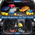 thumbnail image 4 of Maletero de coche r para coche y almacenamiento con 6 bolsillos grandes, accesorios de coche para mujeres/hombres Maletero de poliéster impermeable de 50 l para coche/SUV/minivan/camión (mediano,, 4 of 5