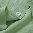 thumbnail image 6 of Mens Solid Short Sleeve Button Shirt Green XL, 6 of 9