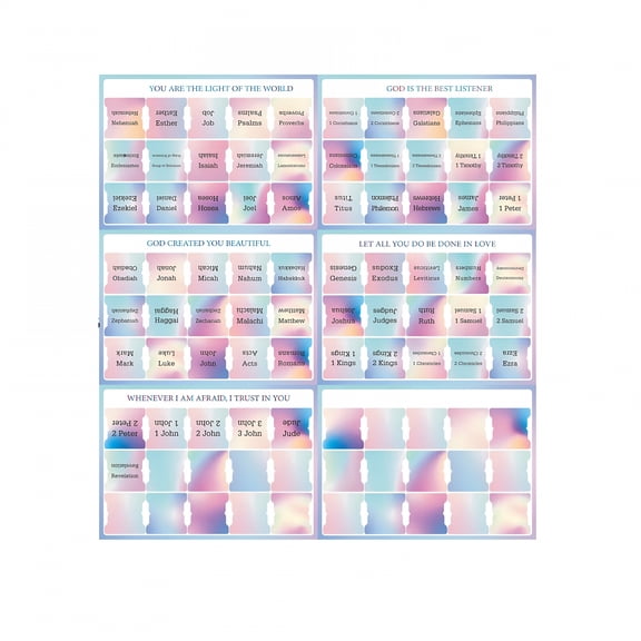 CCOCC Bible Tabs with Unique Stickers,Bible Tabs for Women,Laminated Bible Tabs