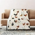 thumbnail image 2 of Chicken Blanket for Kids, Cute Chicken Throw Blanket, Chicken Gifts for Chicken Lovers, Soft Cozy Flannel Throw Blanket for Chicken Decor 50x40 Inches, 2 of 6