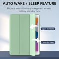 thumbnail image 3 of Case Compatible with iPad 9th/8th/7th Generation Case, iPad 10.2 Inch Case with Pencil Holder, TPU Smart Stand Back Case Cover for iPad Case 2021/2020/2019, Auto Wake/Sleep, Mint Green, 3 of 4