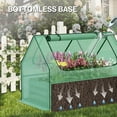 thumbnail image 4 of Aoodor Raised Garden Bed Kit, 4x2x3 ft Galvanized Planter Box with PE Cover, Screen Windows for Gardening, Green, 4 of 8