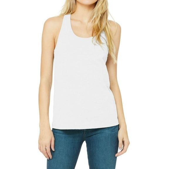 JustBlanks Women Jersey Racerback Tank 100 Airlume Combed Ring Spun Cotton Merrowed Bottom Hem Relaxed Fit