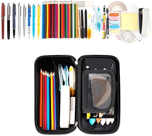 Big Capacity Pencil Case, Oxford Cloth Pencil Bag Storage Pouch Pen Pencil Marker Stationery Bag Holder for Middle College and Office, Idea Gift for Back to College Season - Gray