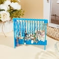 thumbnail image 4 of 1set Acrylic Earring Display Stands Clothes Hanger Shaped Earring Organizer Holder with 12pcs 3 styles Mini Hangers Dodger Blue 14x6x12.9cm, 4 of 7
