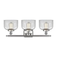 thumbnail image 2 of 916-3W-SN-G72 Innovations Lighting Bell - 3 Light Bath Vanity In Industrial Style-11 Inches Tall and 28 Inches Wide-Brushed Satin Nickel Finish-Clear, 2 of 2