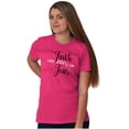 thumbnail image 5 of Breast Cancer Faith Over Fear Fight Women's Graphic T Shirt Tees Brisco Brands S, 5 of 6