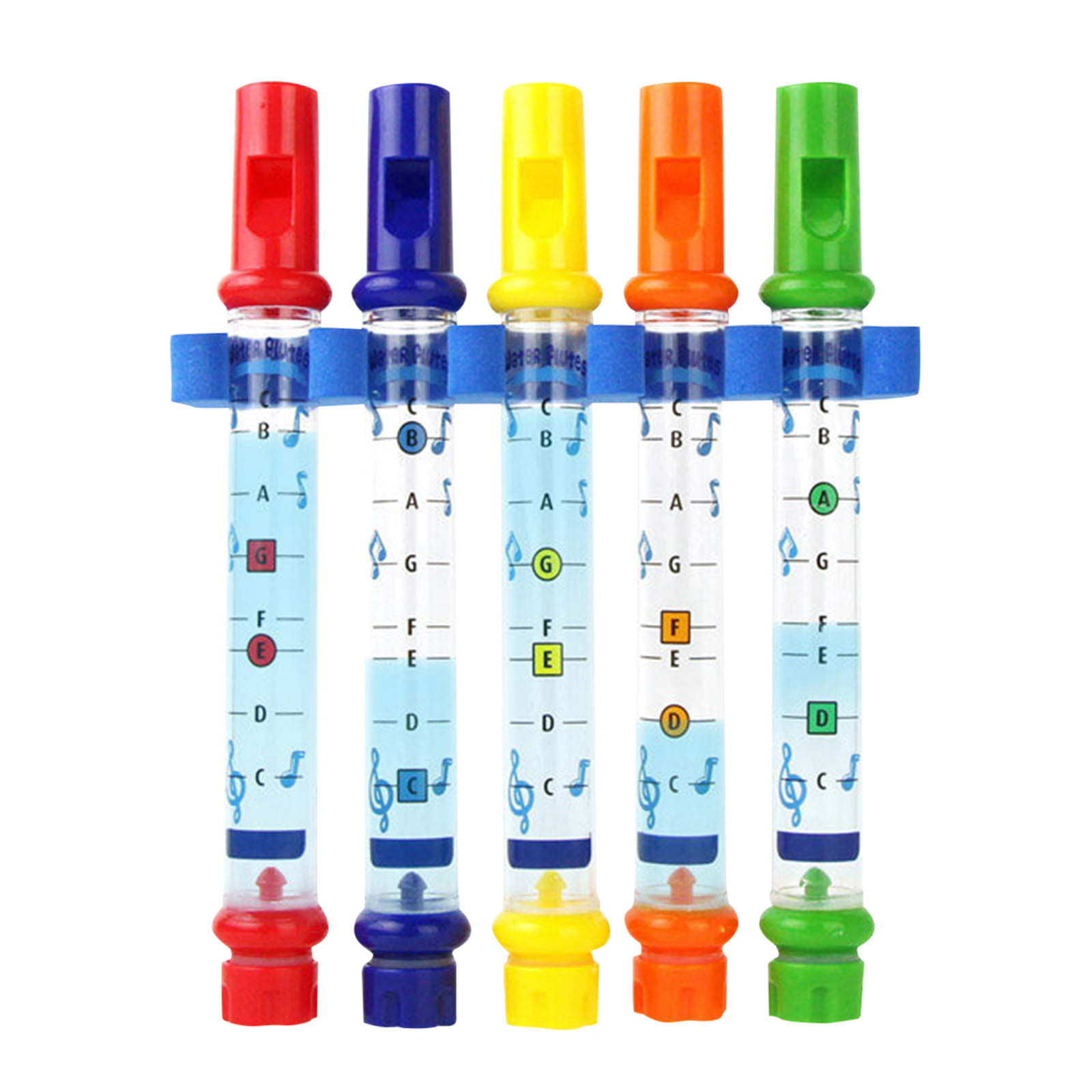 BATH FLUTES FUN WATERPROOF MUSICAL INSTRUMENT COLOURFUL PACK OF 5 FOR KIDS 