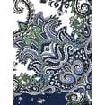 thumbnail image 5 of Serafina Home Istanbul Boho Shower Curtain for Bathroom: Blue Green White Fabric Floral Mandala Design New Without Packaging, 5 of 6