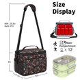 thumbnail image 6 of Lunch Box Pioneer Flower Floral Print Pattern Insulated Lunch Bag for Women Men,Medium Leakproof Lunchbox Cooler Bag Adjustable Strap,10 X 6.7 X 8 Inches, 6 of 6