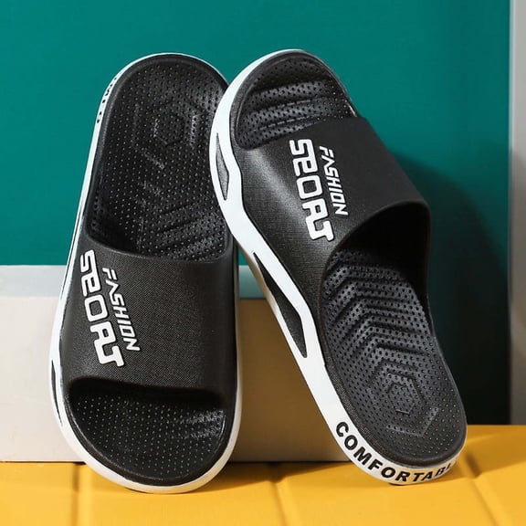 Men's Flip Flops Slip On Arch Support Comfortable Breathable Indoor Outdoor Summer Beach Bathroom Casual Wear Open Toe Sandals Men