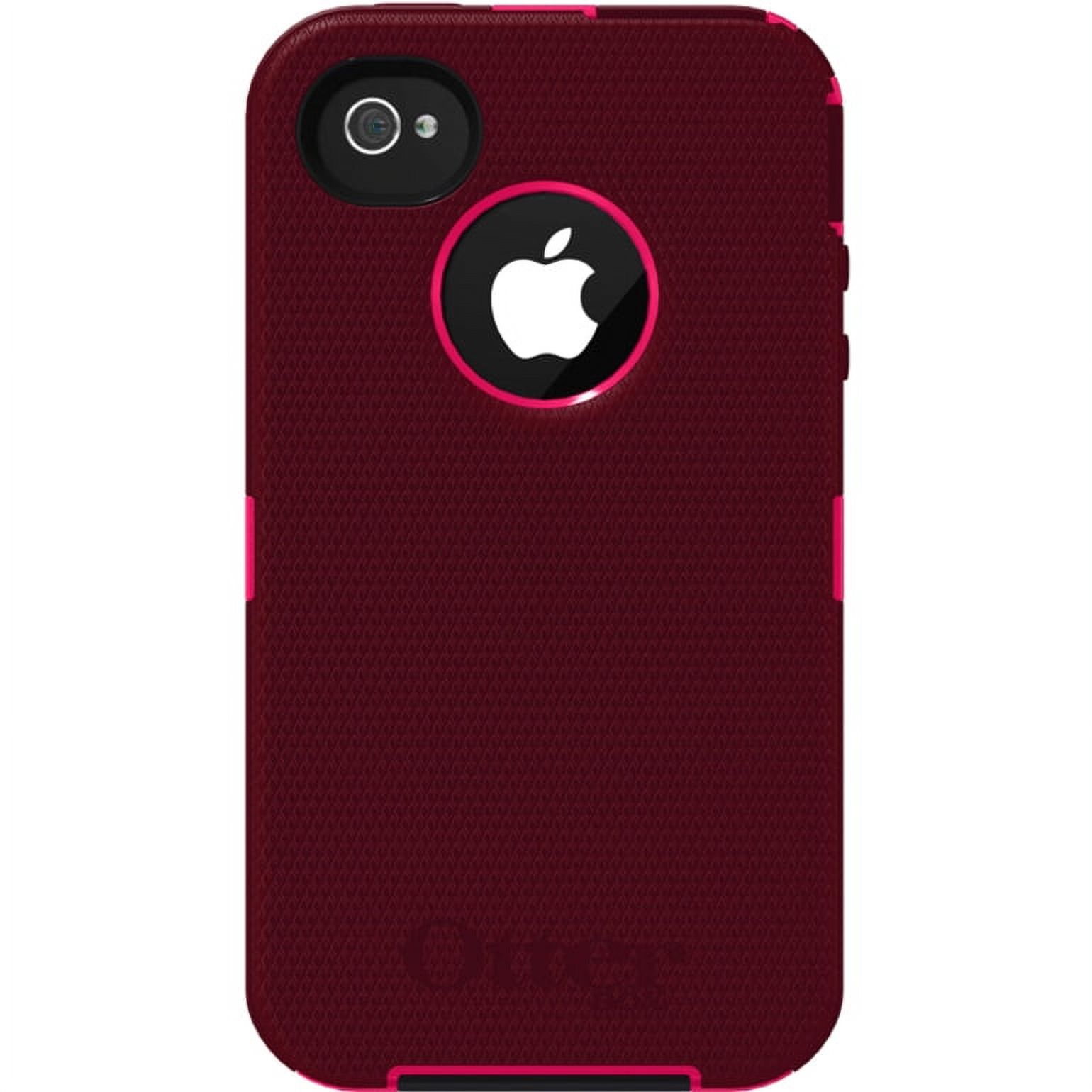 OtterBox Defender Rugged Carrying Case (Holster) Apple iPhone 4S, iPhone 4 Smartphone, Deep Plum, Peony Pink - image 4 of 5