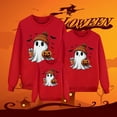 thumbnail image 4 of Aocisk Pyjama d'Halloween pour Famille avec Chandail à Manches Longues Imprimé pour Enfants Rouge Melon D\'eau 5-6 Ans, 4 of 5