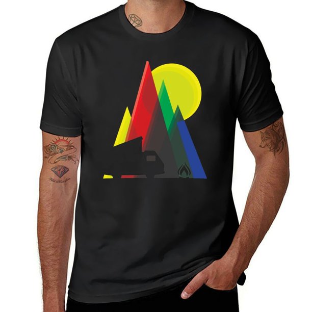 Camiseta de camping al atardecer, camiseta de manga corta, ropa estética, ropa linda, nueva edición, camisetas gráficas para hombre divertidas