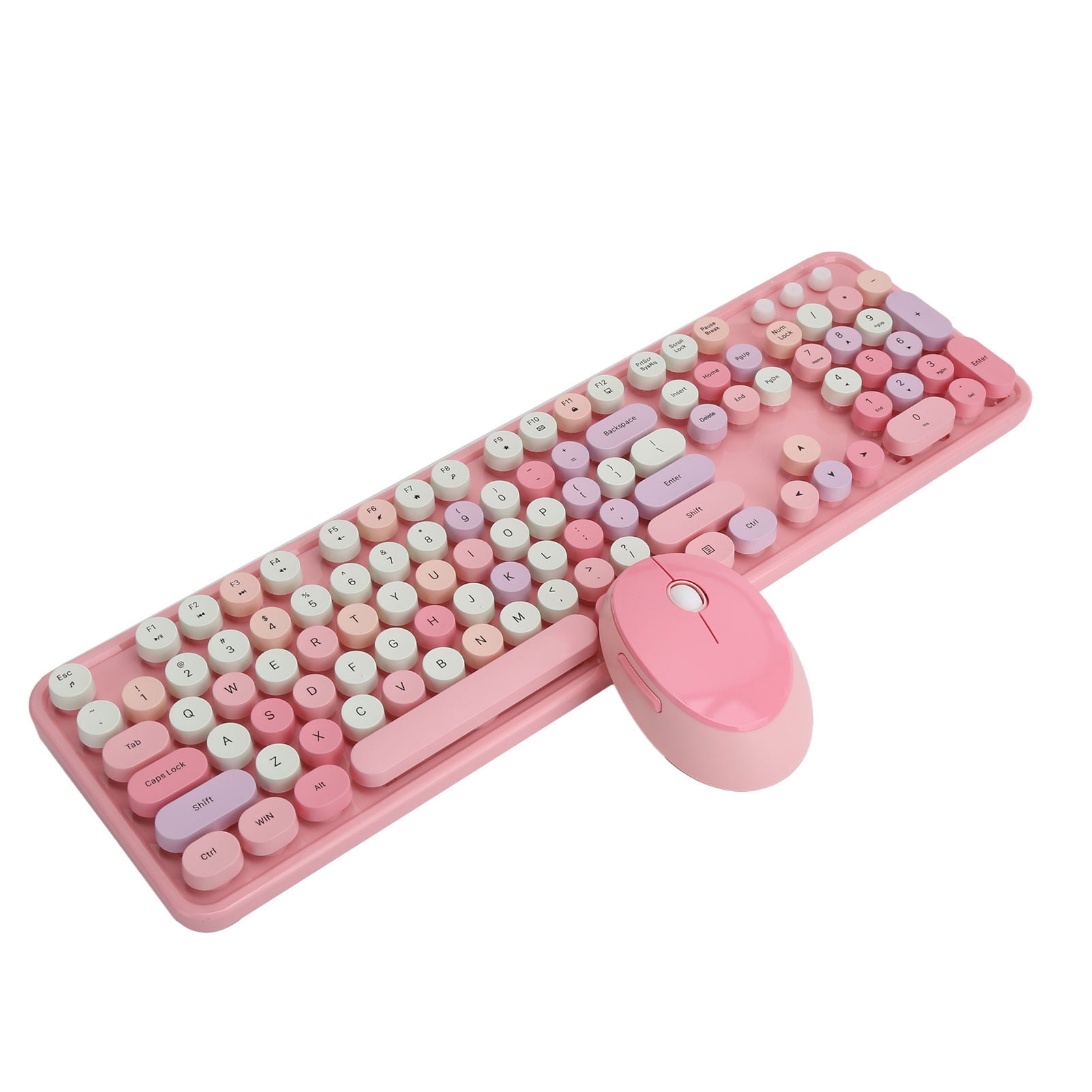 Keyboard Mouse Set, Wireless Keyboard Desktop 104 Key Keyboard Multimedia Button Mechanical For