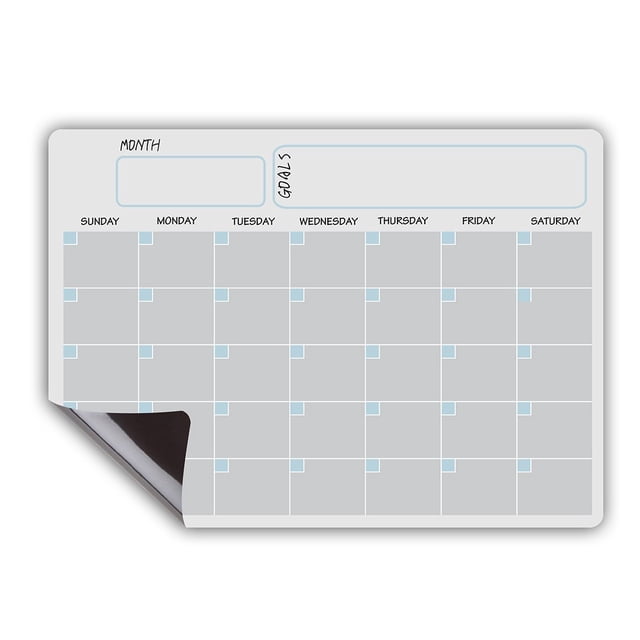 MYG A3 Calendrier Mensuel Effaçable Magnétique Calendrier Réfrigérateur Aimant Tableau de Messages