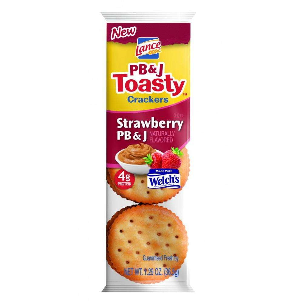 Lance Pb J Toasty Welch S Strawberry Pb J Sandwich Crackers 1 3