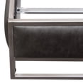 thumbnail image 6 of Nova Lifestyle Empire Eastern King Bed in Grey PU with Hand brushed Silver Metal Frame, 6 of 16