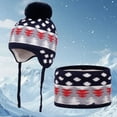 thumbnail image 2 of UngA Kids Winter Hat and Scarf Set, 2Pcs Warm Knit Beanie Cap and Scarf for Boys Girls (Navy,2-8 Years), 2 of 5