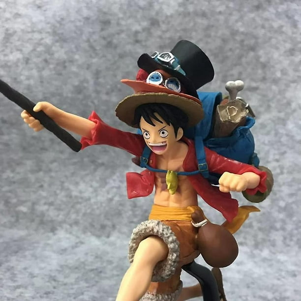 Anime Character One Piece Luffy Backpack Sabo Ace Hat 20cm