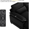 thumbnail image 6 of 110" U Shaped Sectional Sofa Cloud Couch, 6 Seat Modular Sofa Couches with Waist Pillows + Double Layer Cushions, Velvet Upholstered Sleeper Sofa w 2 Chaise Lounge for Home Sofa Living Room, Apartment, 6 of 7